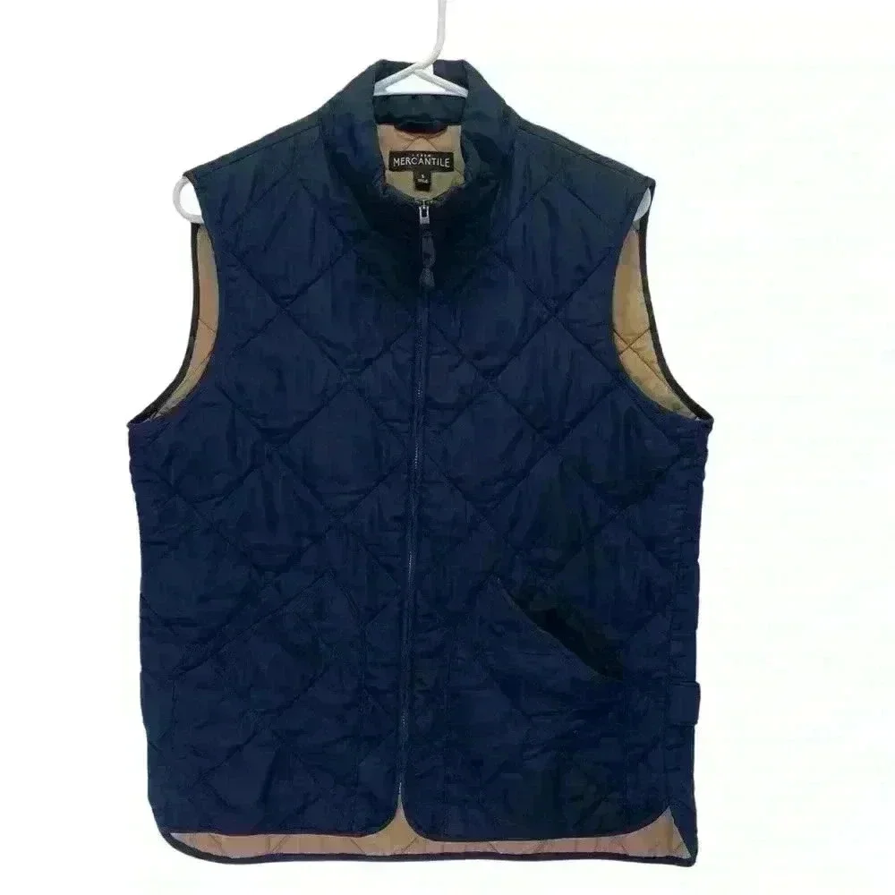 J Crew Mercantile Navy Blue Quilted Vest. Unisex. Size S